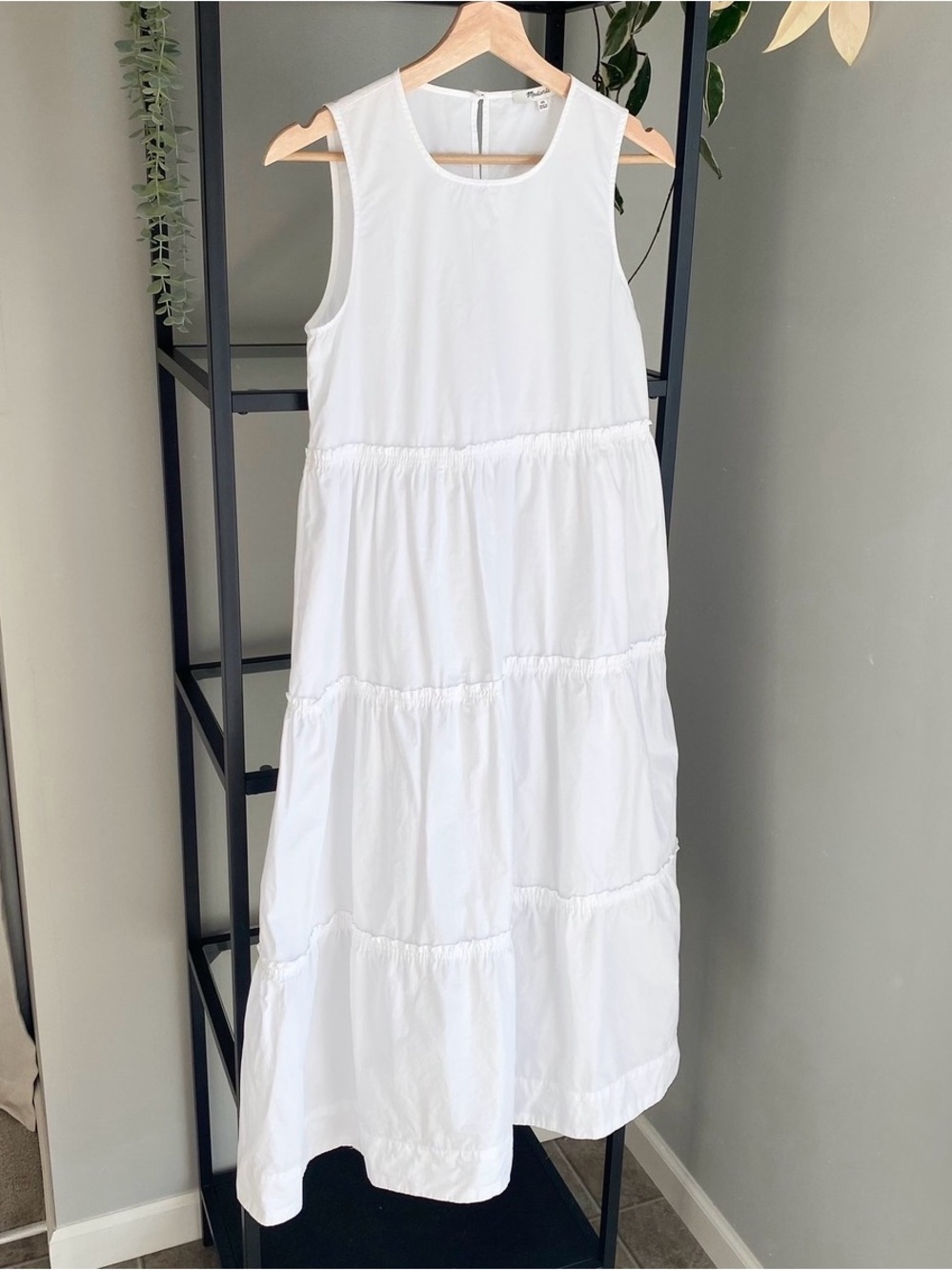 Madewell Cattail Tiered Midi Dress